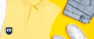 Реклама одежды одежда на желтом фоне гл